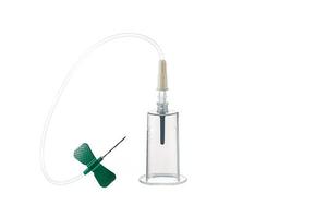 VACUETTE® Křídlová kanyla+držák, zelená, 21G, hadička 19 cm