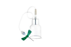 VACUETTE® Bezpečnostní odběrový set +držák na hemokultury, zelená,21G, hadička19cm