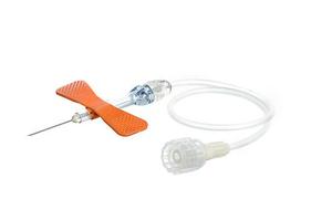 VACUETTE® Bezpečnostní křídlová kanyla, oranžová, 25G, hadička 19 cm