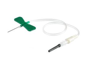 VACUETTE® Křídlová kanyla+Luer Adaptér, zelená, 21G, hadička 19 cm