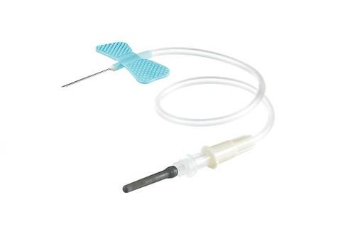 VACUETTE® Křídlová kanyla+Luer Adaptér, modrá, 23G, hadička 19 cm