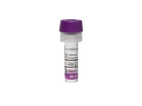 MiniCollect® Mikrozkumavka 0,25/0,5 ml K2E K2EDTA, fialové víčko
